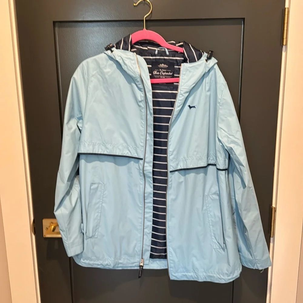 Charles River Apparel Light Blue Raincoat Size M